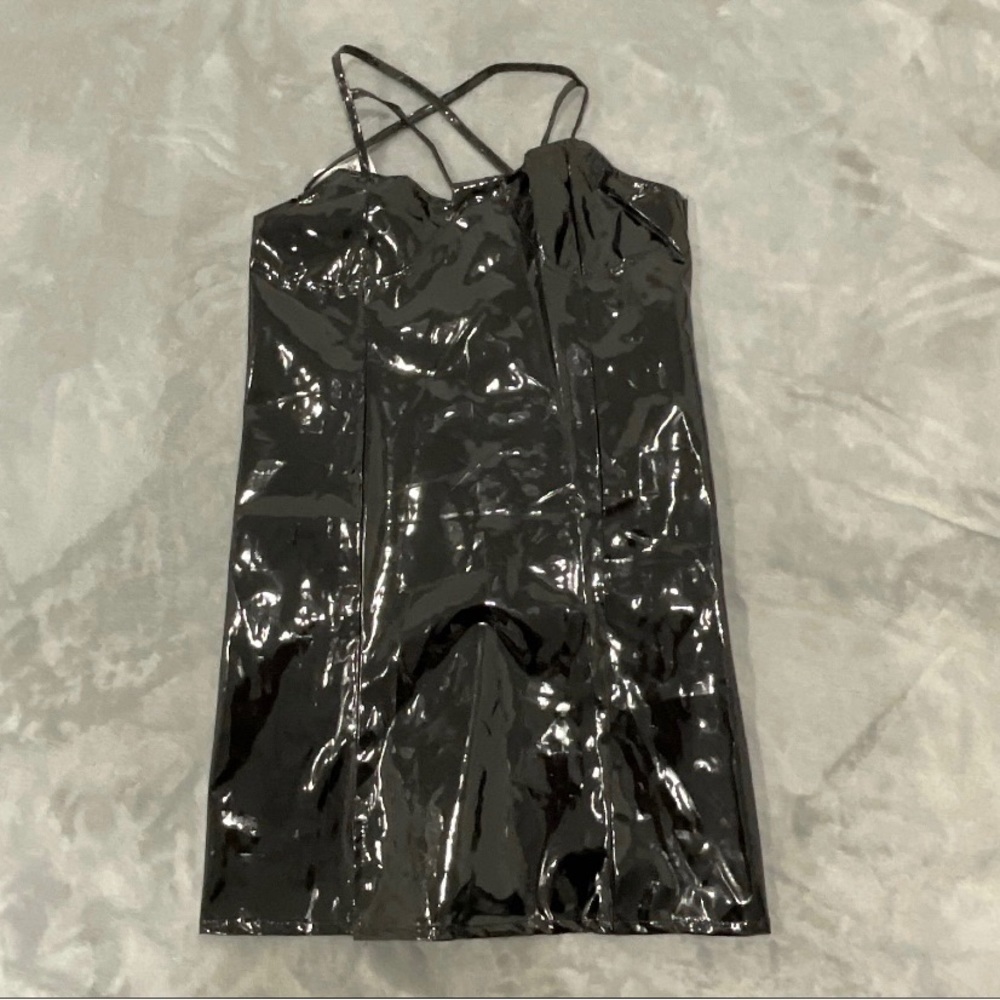 XS Faux Leather Dress